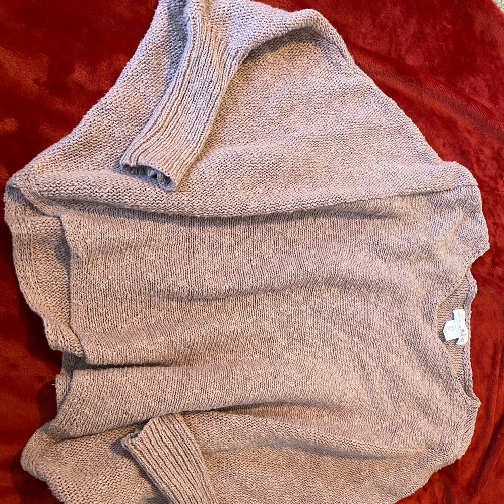 Shrinking violet batwing sweater